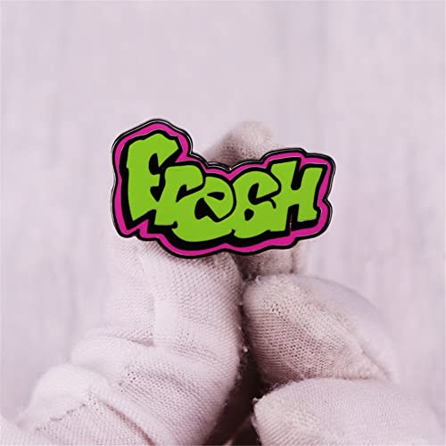 Fresh Graffiti Logo Brooch Green Letter Badge for Clothes Bags Backpacks Party Decoration Christmas Gift Personality Fashion Decorative Jewelry Accessories4