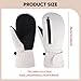 Yiju Winter Ski Mittens Snow Mitts Comfortable Windproof Keep Weather Snowboarding Gloves for Skiing Skating Outdoor, White