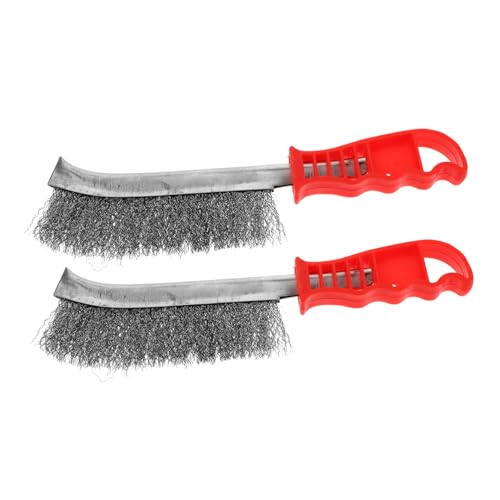 FIXOSHEE 2 Piezas Cepillos de Alambre Inoxidable para Limpieza de y Soldadura de Herramienta para y Pulido Diseño Antideslizante
