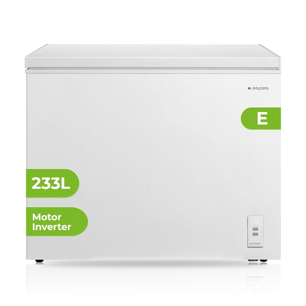 Aspes Congelador Horizontal Horeca Blanco ACHH2500ENFDC. Capacidad 233 Litros, Dual Cooling, 1 Cesta, Bajo Nivel Sonoro, Eficiencia Energética Clase E