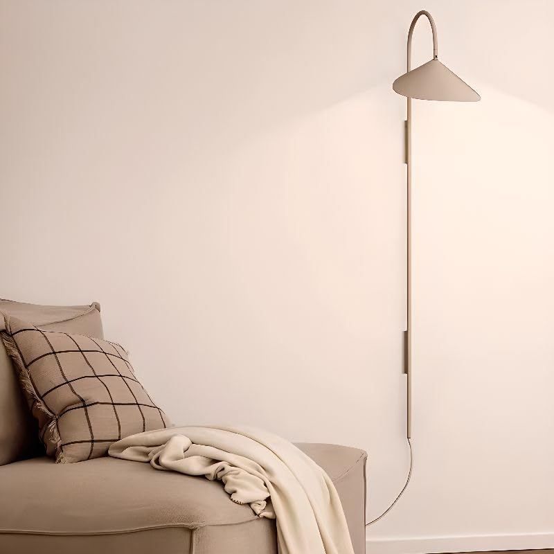 CraftThink LED Wall Sconce, Modern Style Metal Geometric Acrylic Wall Light Mounted Lamp with Down Irregular Shade for Bedroom Bedside lamp Living Room, Black, Hardwired, 50"