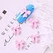 100 Pcs Pink Bow Nail Charm for Women Girl, 3D Decoration Resin Rhinestones Bowknot for DIY Art Accessories