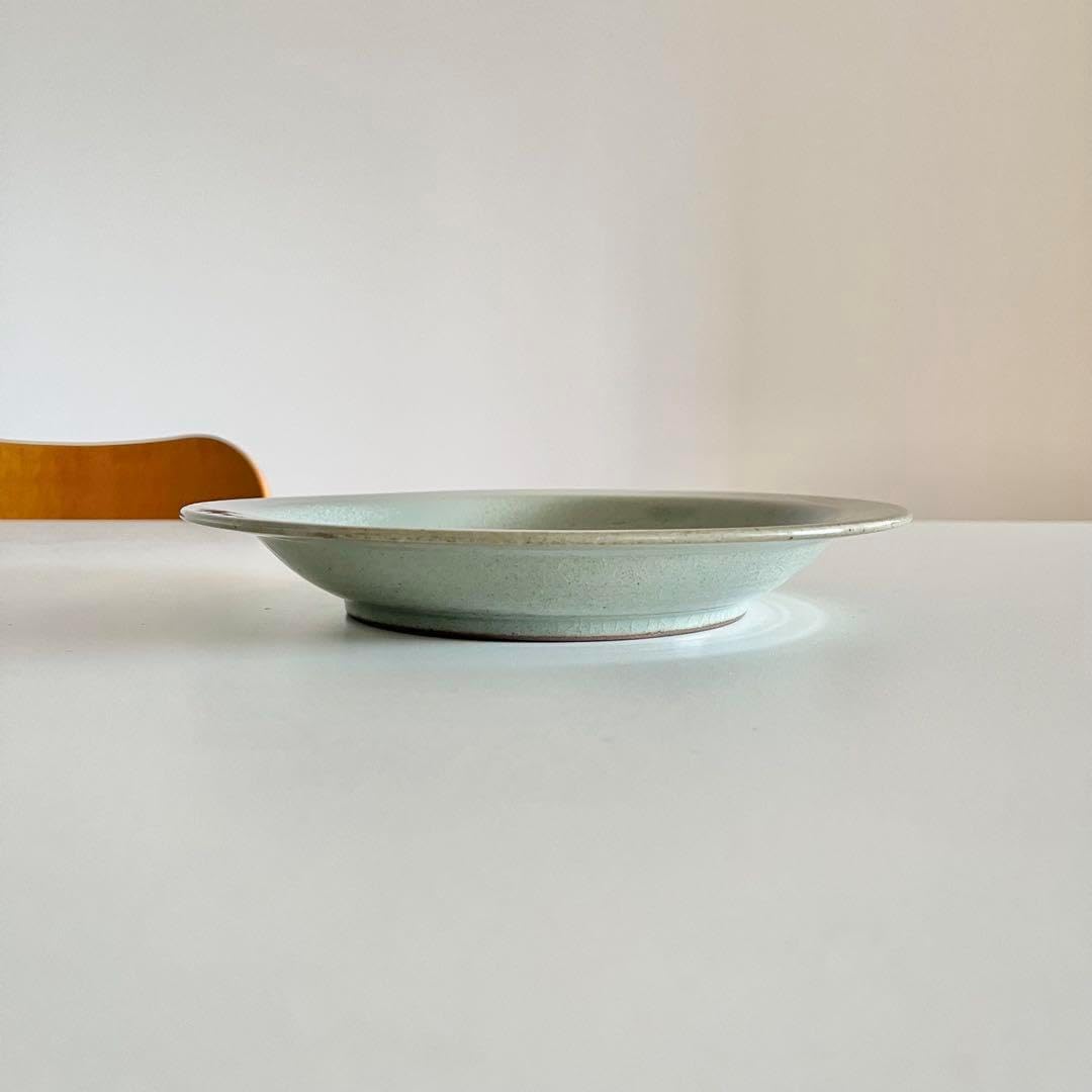 古伊万里 江戸後期 墨弾き技法 六寸皿 八枚セット 見込山水図 骨董 お