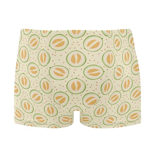 Cantaloupe Fruit Mens Swim Trunk Swimwear Bathing Suit Swim Brief Square Leg Board Short S B0404891