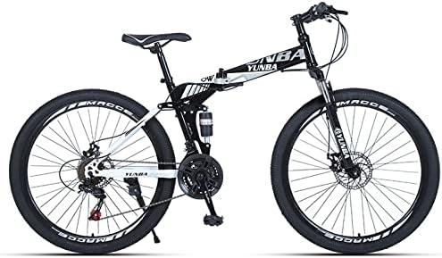 Bicycle, Folding Mountain Bike for Men and Women，Shift Folding Shock Absorbing Bike, High Load-Bearing Shock Absorber for The Jungle Trails, The Snow, The Beac (Size : 26 inch/24 Speed)