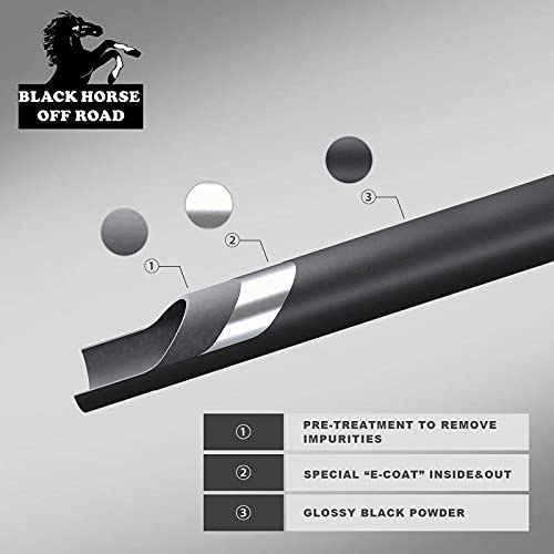 Image of Black Horse Grille brush Bumper Guard Modular Black Compatible with 2013-2018 Nissan Pathfinder-17A110403MA