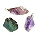 Produktbild Yunhigh Palm grün Amethyst Fluorit Kristall Anhänger natürlichen Rohheilsteine Felsen Quarz Punkte Reiki Chakra Meditation Therapie Figur Schutz Amulett