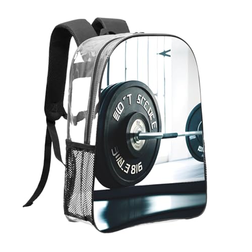 Sac à dos transparent One Size noir à poches multiples - 3
