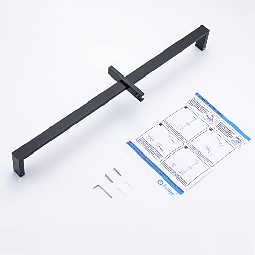 Pattlye Brass Shower Slide Bar With Height And Angle Adjustable Handheld Shower Head Holder Wall Mount Shower Wand Bracket, Matte Black, Pt004 #TOP6