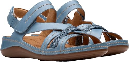 Clarks Clarks - Womens Cecily Strap Sandals, Color Blue Combi, Size: 11 M US