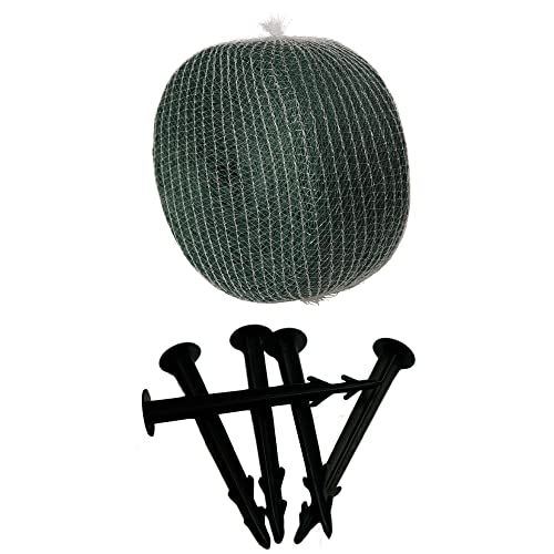 Novatool Red para estanque de 10 x 6 m, incluye 18 anclajes de suelo, color verde, 18 x 18 mm, varios años, para estanque, protección contra hojas, red para piscina Cover