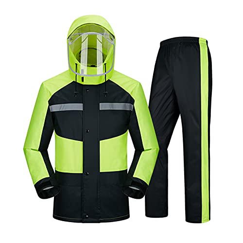Chaqueta impermeable y pantalón para ciclismo hombre 3XL verde