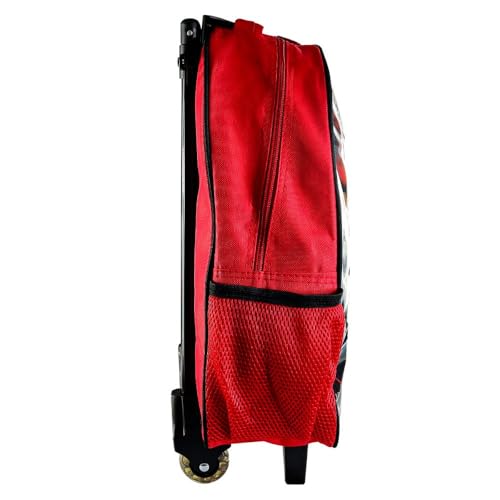 Kit Escolar Infantil com Mochila, Bolsa e Estojo, Estampa de Carros Esportivos Vermelho e Amarelo
