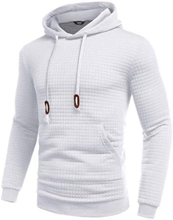 COOFANDY Men's Hooded Sweatshirt Long Sleeve Fashion Gym Athletic Hoodies Solid Plaid Jacquard Pullover with Pocket 3 COOFANDY Men's Hooded Sweatshirt Long Sleeve Fashion Gym Athletic Hoodies Solid Plaid Jacquard Pullover with Pocket