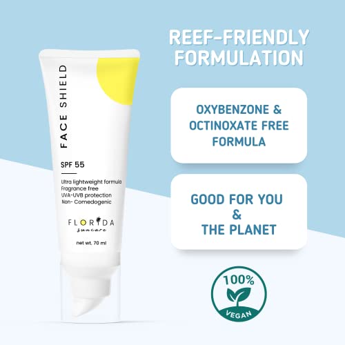 Face Shield By Florida Suncare - Sunscreen For Face - Reef Friendly Spf 55 Face Sunscreen For Sun Skin Care & Protection - Broad Spectrum Spf Moisturizer For Face - Lightweight Facial Sunscreen Lotion #TOP2
