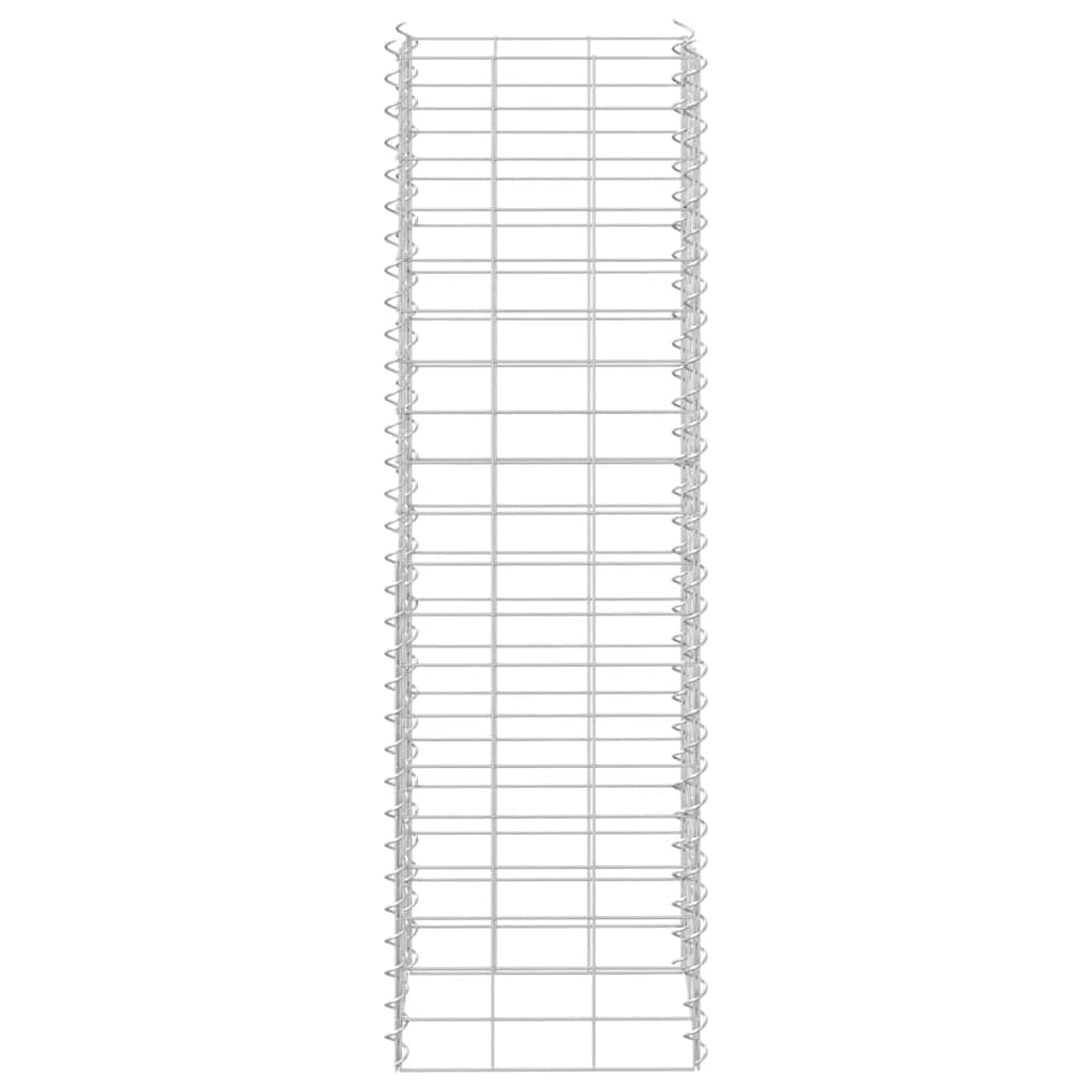 vidaXL 3X Arriate de Gaviones Jardinera Macetero Cesta Pared Alambre Maceta Flores Plantas Jardín Patio Terraza Estable Hierro 30x30x100 cm
