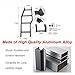 Aluminum Alloy Car Rear Door Tailgate Climbing Ladder Shelf Rack Compatible For Suzuki Jimny 2007 2008 2009-2017 Exterior Accessories(Black b)