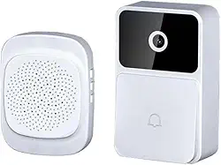 Campainha Inteligente com Vídeo, Visão Noturna e Áudio Bidirecional, Monitoramento em Tempo Real