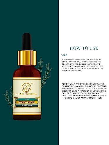 Khadi Natural Herbal Peppermint Essential Oil, 15ml - Image 4