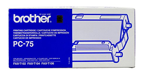 BROTHER PC-75 cartouche transfert thermique d'origine noir pour FAX-T106