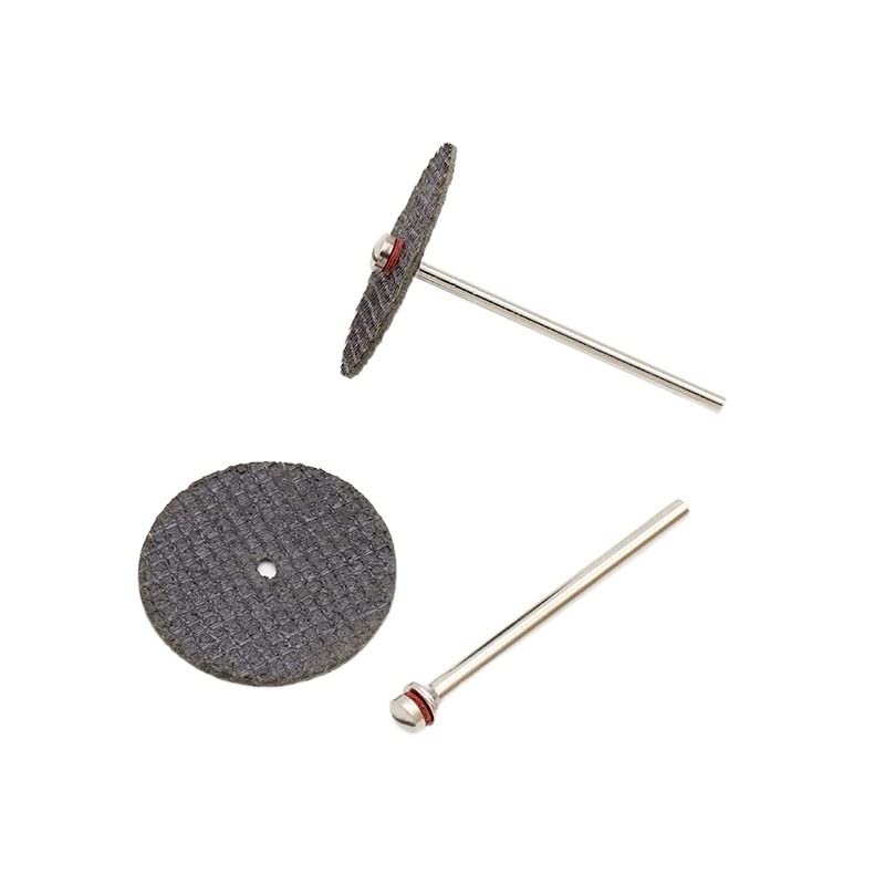 GatherTOOL 5Pcs Cutting Disc Resin Fiber Cut Off Wheel and 1pc 2.35/3.17/3.0mm Shank for Rotary Power Grinding Mandrels Metal Grinder Circular Saw Blade (Size : 2.35mm Shank)