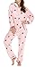 Produktbild Orshoy Damen Jumpsuit Onesie Overall Einteiler Pyjama Schlafanzug Trainingsanzug Ganzkörperanzug Hausanzug Mit Kapuze & Reißverschluss Rosa Jumpsuit XL