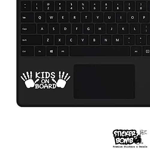 Kids On Board Decal - Sticker Bomb Vinyl Decal For Car Truck, Computer, Anywhere! Premium 6 Year Outdoor Vinyl (Black, 3) #TOP4