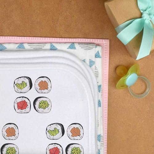 Azeeda 'Sushi Selection' Baby Burp/Wash Cloth (BC00031517)3