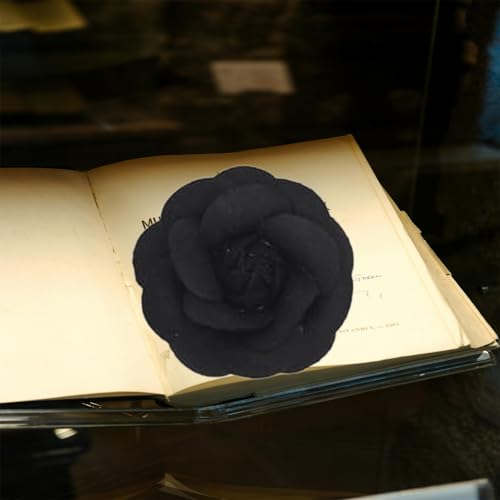 Image of Camellia Hair Clip and Brooch Pin for Women Dainty Flower Broochs Lapel Pins Designer Inspired Camellia Peony Rose Brooches Flower DIY Clothing Shoes Hats Accessories Wedding Party Dance Banquet Dress Suit Ceremony Jewelry Accessories