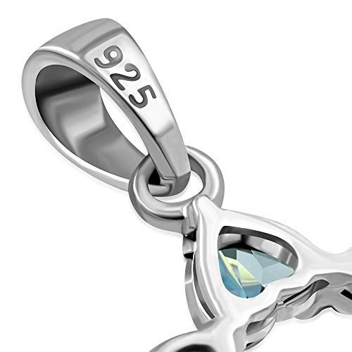 My Daily Styles 925 Sterling Silver Heart Shaped CZ Star of David Pendant Necklace2