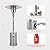 Patio Heater - Stainless Steel Burner - Triple Protection System - Wheels - Outdoor Heaters for Patio, Garden, Commercial and Residential - Silver