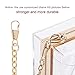 Women Clear Purse Acrylic Clear Clutch Bag, Shoulder Handbag With Removable Gold Chain Strap (Gold)