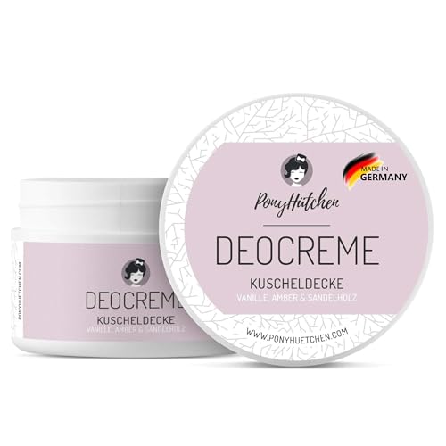 PonyHütchen - Deocreme Kuscheldecke - Feste Deo Creme vegan, ohne Alu & Tierversuche - Unisex Antitranspirant Naturkosmetik made in Germany - ideal für Handgepäck
