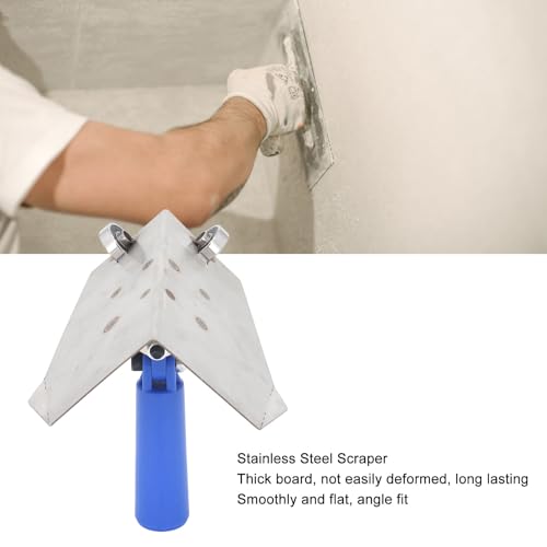 Inside Corner Trowel Drywall Corner Tool Concrete Plastering Bricklaying Finishing Tool Kit Stainless Steel Wall Corner Spatula with Bearing for Plastering - Image 9