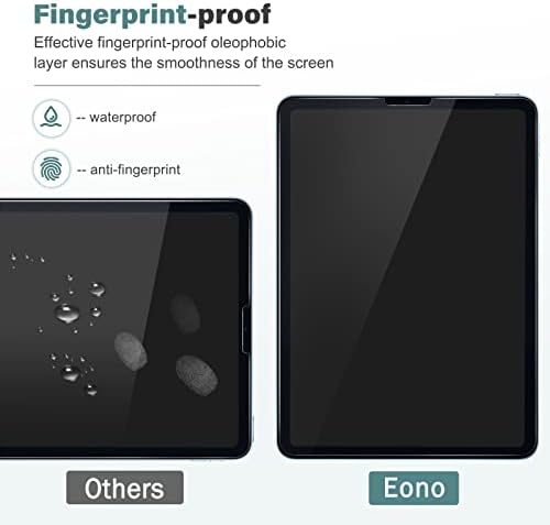 Amazon Brand - Eono Screen Protector for iPad Air 5, iPad Air 4, iPad Pro 11 Inch, Tempered Glass Film, Alignment Frame, Anti-Scratch, Bubble Free, 2 Pack