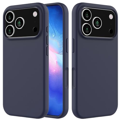 Image of Back Cover Compatible with iPhone 17 Pro Max Case Liquid Silicone Full Protection Shock Proof Back Cover for iPhone 17 Pro Max (Blue)