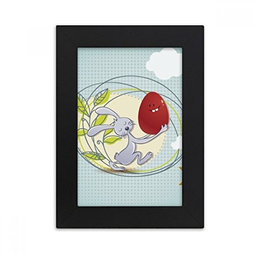 Cadre Photo Pâques Noir 5X7 Pouces Peinture Multicolore Bureau