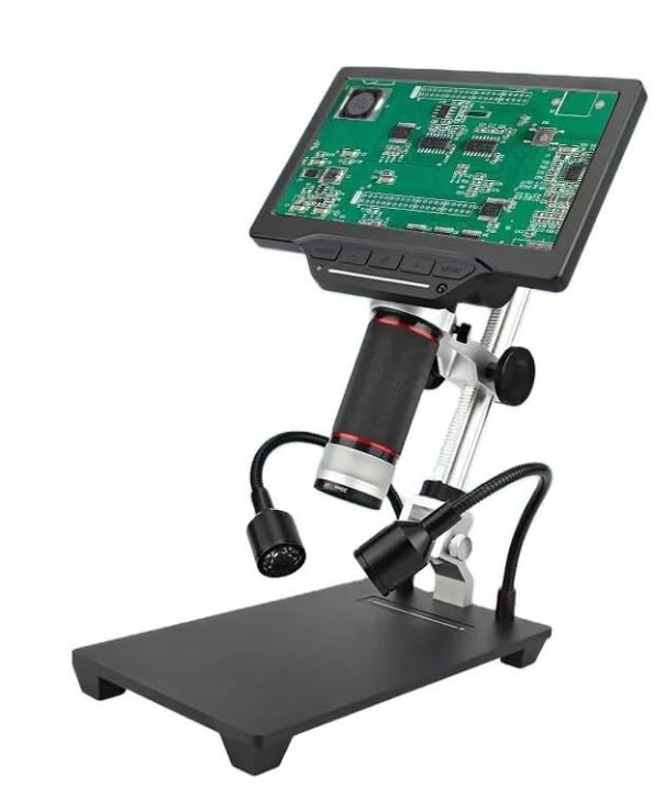7-calowy 5X-528X laboratoryjny mikroskop elektroniczny IndustryLevel HD cyfrowy pomiar wideo narzędzie do naprawy mikroskopu