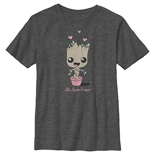 T-shirt Groot Marvel pour garçon, modèle Guardians of the Galaxy Classic en coton chiné doux