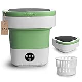 Portable Washing Machine,15 L Washer with 3 Modes Cleaning for Underwear, Baby Clothes, Sock, Small Delicates. Mini FoldableTravel Washer and Dryer Combo for Apartment, Home, Hotel, Camping,RV