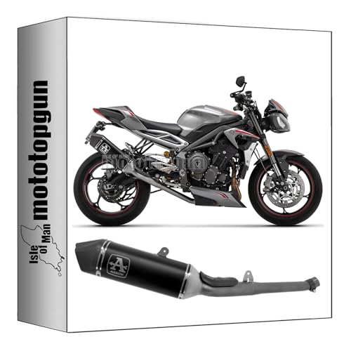 arrow pot echappement race veloce aluminium noir embout carby compatible avec triumph street triple 765 2020 2021 2022 mototopgun 71002van