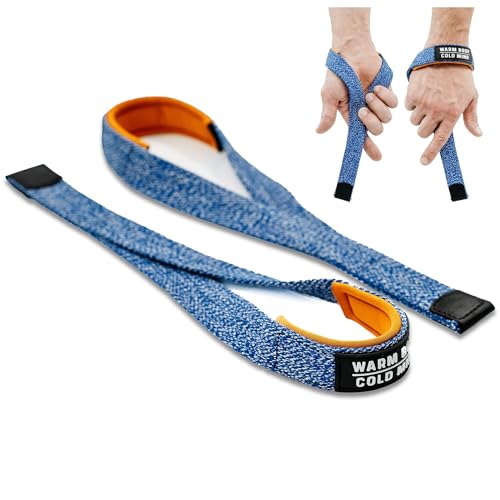 Image of WARM BODY COLD MIND V2 Lifting Wrist Straps for Weightlifting - Hand Straps for Powerlifting, Weight Lifting, Bodybuilding Functional /Cross Training, Deadlift Gym Bar, Cotton