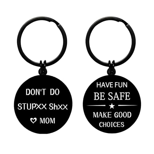 Lapsia Double Sided Son Gifts Form Mom, Funny Keychain Gifts