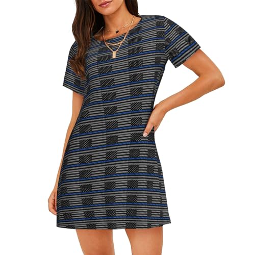 Vêtements de nuit à la maison : chemise de nuit d'été douce pour femme