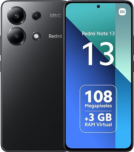 Xiaomi Redmi Note 13 4G Smartphone 6+128GB, Dimensity 6080, 6.67" G-OLED FHD+ AMOLED Display, 120Hz, fotocamera da 108MP, 5000mAh, 33W ricarica, nero [Versione Globale]