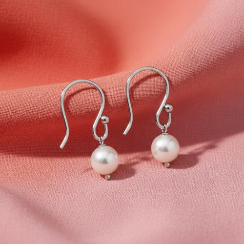 Image of Sechi 925 Sterling Silver Free Water Pearl Dangle French Wire Earrings Women and Girls | Drop Ear- Ring | Ethnic Style | 6 Month Warranty