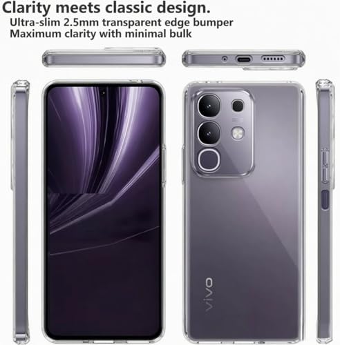 Image of Lustree Compatible with vivo Y31 Pro 5G Back Cover| Clear + TPU Case with 4 Corner Air Cushion Protection & Camera Protection | Slim& Stylus Cover for vivo Y31 Pro 5G