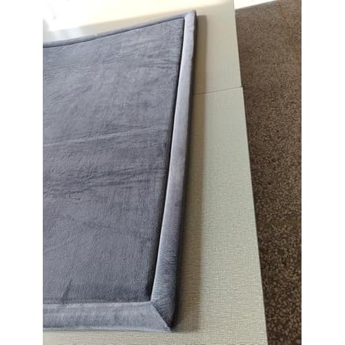 Huloo Sleep Ultra Soft Baby Play Mat for Floor,1.3" Thick Elasti-Foam 47x47 Play Mat for Playpen,Water-Repellent Coral Velvet for Tummy Time, Non-Slip Backing Safe for Toddlers & Infants（Bei