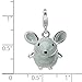 Sterling Silver Mouse Lobster Clasp Charm
