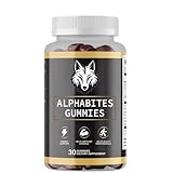 AlphaBites 7-in-1 Nitric Oxide Booster - Beet Root & L-Arginine Gummy for Blood Flow, Energy & Stamina Support | 100% Natural Supplement for Men (1pc)